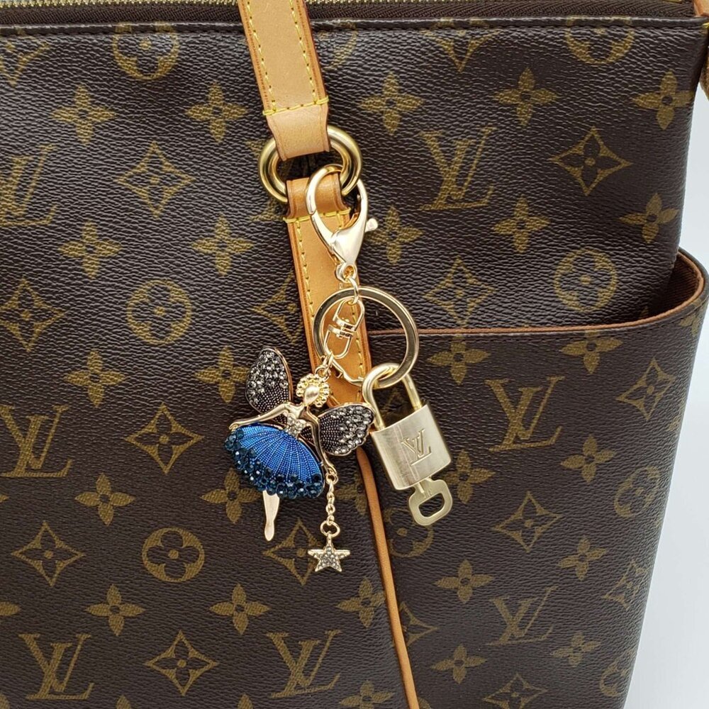 LV Gold Padlock 🔑 Authentic Louis Vuitton Charm + Unbranded Fairy Keychain